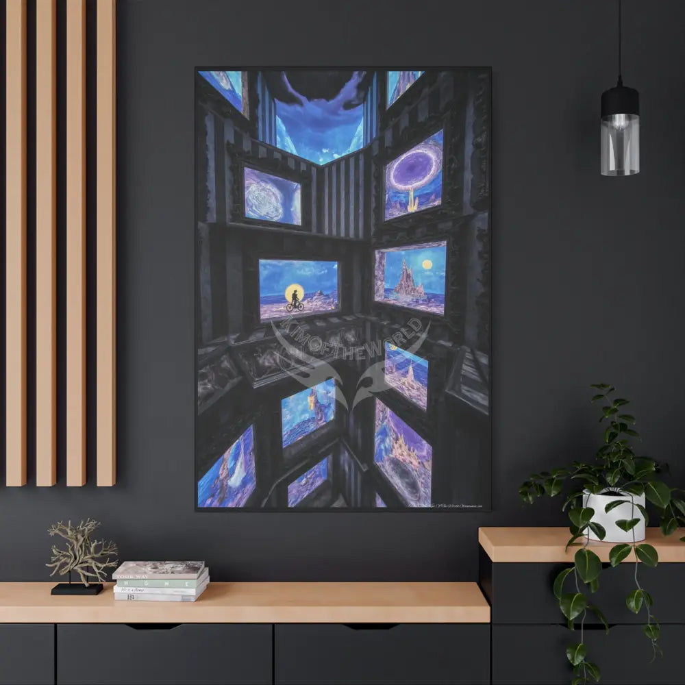 Other-Worldly Multi-Level Fantasy Matte Stretched Canvas Wall Art 40’’ x 60’’ (Vertical) / 1.25’’ Canvas