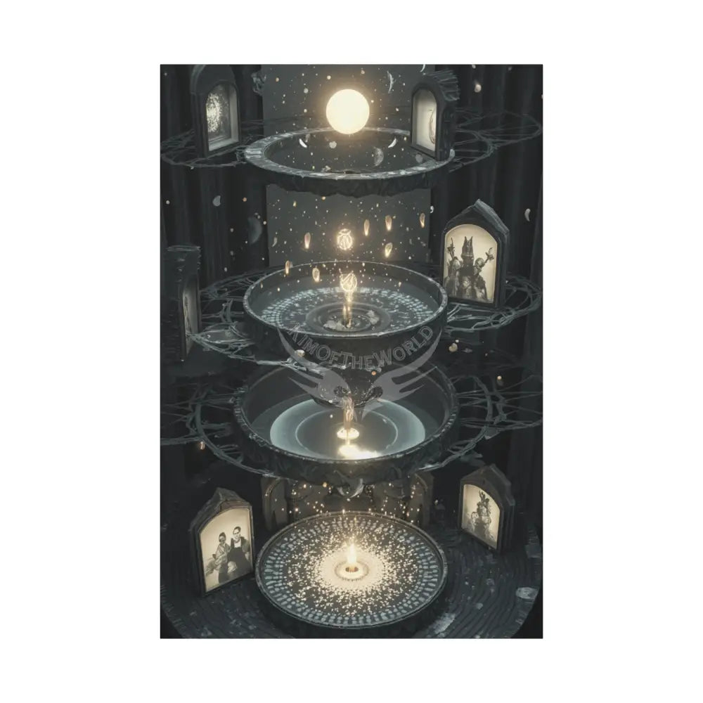 Other Worldly Multi Level Fantasy Matte Stretched Canvas Wall Art 40’’ x 60’’ (Vertical) / 1.25’’ Canvas