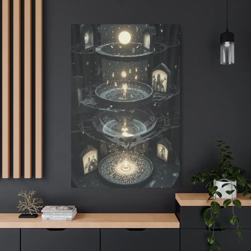 Other Worldly Multi Level Fantasy Matte Stretched Canvas Wall Art 40’’ x 60’’ (Vertical) / 1.25’’ Canvas