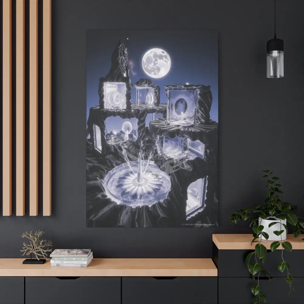 Other Worldly Multi Level Fantasy Matte Stretched Canvas Wall Art 40’’ x 60’’ (Vertical) / 1.25’’ Canvas