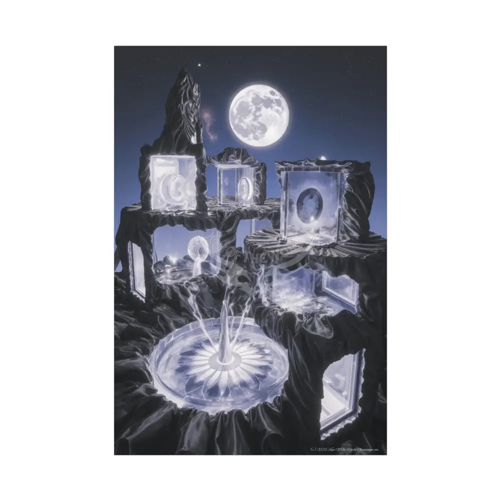 Other Worldly Multi Level Fantasy Matte Stretched Canvas Wall Art 40’’ x 60’’ (Vertical) / 1.25’’ Canvas
