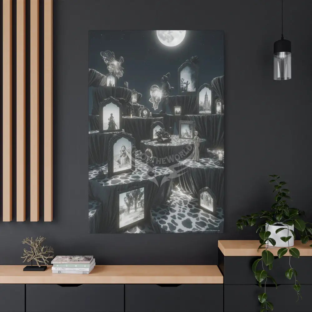 Other-Worldly Multi-Level Fantasy Matte Stretched Canvas Wall Art 40’’ x 60’’ (Vertical) / 1.25’’ Canvas