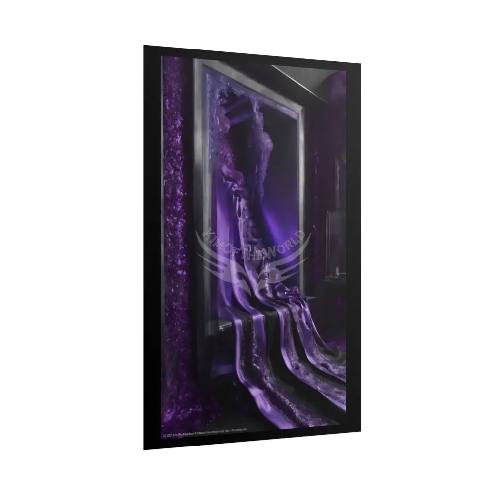 Overflowing Purple Rich Deep Gothic Moonlit Room Art Poster – Mysterious Wall Art Poster