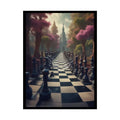 Palace Chess Board Renaissance Poster — Antique Trinkets & Cabinets Art Print 18″ x 24″ (Vertical) / Semi Glossy Poster