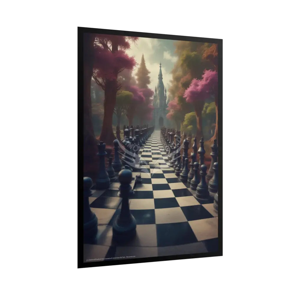 Palace Chess Board Renaissance Poster — Antique Trinkets & Cabinets Art Print Poster