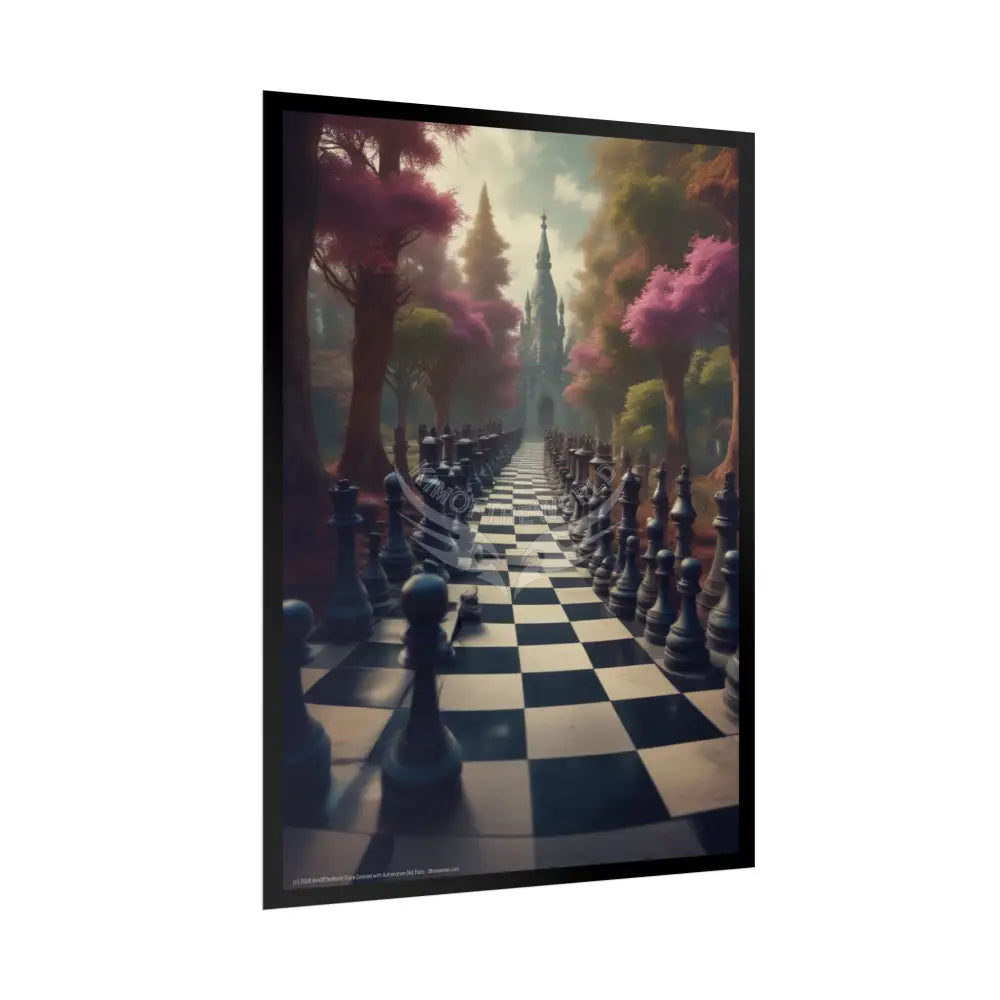 Palace Chess Board Renaissance Poster — Antique Trinkets & Cabinets Art Print Poster
