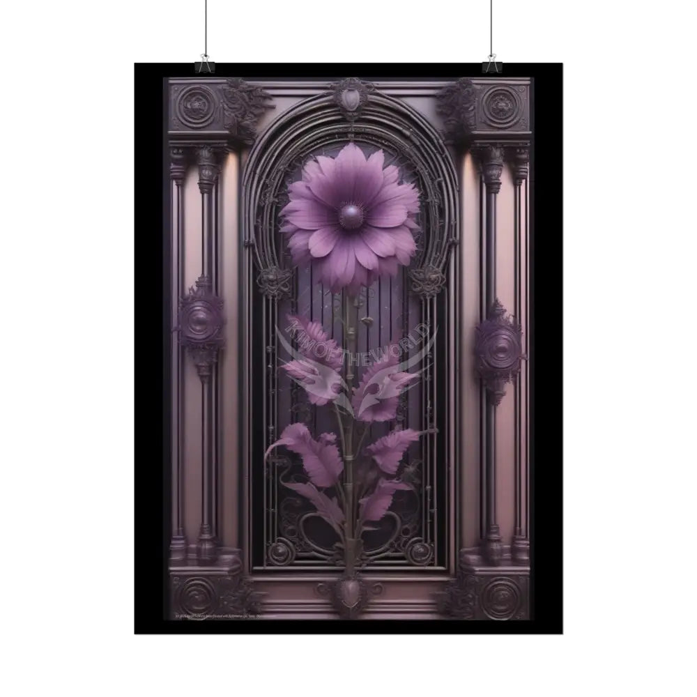 Palace Purple Floral Poster — Antique Trinkets & Cabinets Art Print Poster