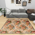 Peach Floral Bouquet Area Rug Floor Carpet 8x5.3 - 96’’x64’’ - Rugs & Mats