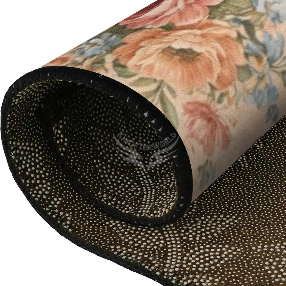 Peach Floral Bouquet Area Rug Floor Carpet 8x5.3 - 96’’x64’’ - Rugs & Mats