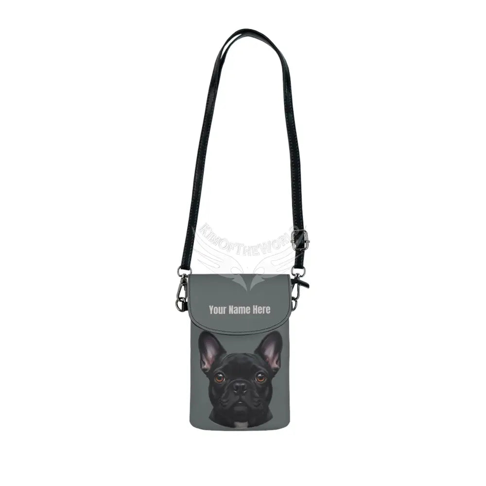 Personalized or Not Frenchie French Bulldog Cell Phone Wallet — Small Crossbody Phone Purse 7.5’’ × 4.9’’ × 1’’ Bags