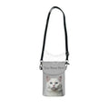 Personalized or Not - White Cat on Grey Phone Wallet Handbag 7.5’’ × 4.9’’ × 1’’ Bags