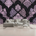 Pink and Black 3D Multiprint Unpasted Mural Wallpaper 144’’x100’’ - 144’’x100’’ - Wall Coverings
