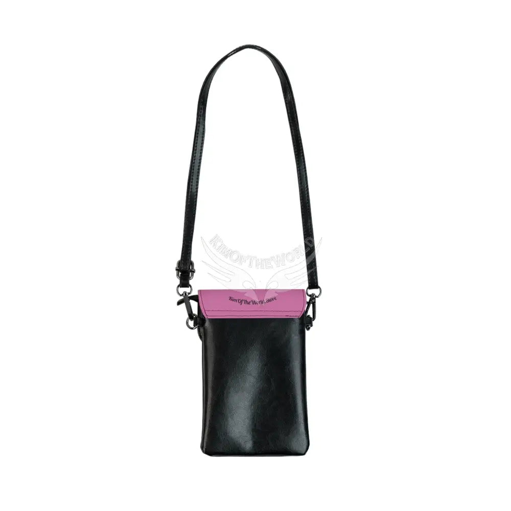 Pink Cat Lady Cell Phone Purse Wallet — Small Crossbody Phone Purse 7.5’’ × 4.9’’ × 1’’ Bags