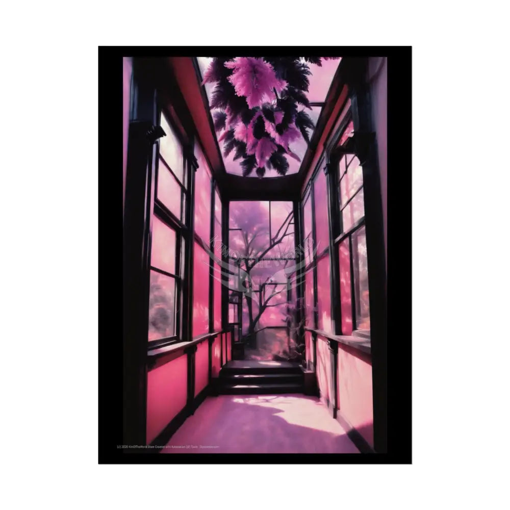 Pink Funky Cherry-Blossom Interior Portal Poster 18″ x 24″ (Vertical) / Semi Glossy Poster