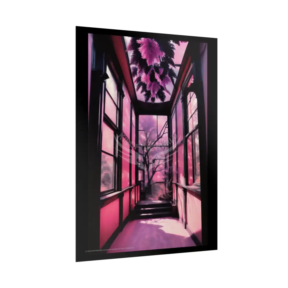 Pink Funky Cherry-Blossom Interior Portal Poster Poster