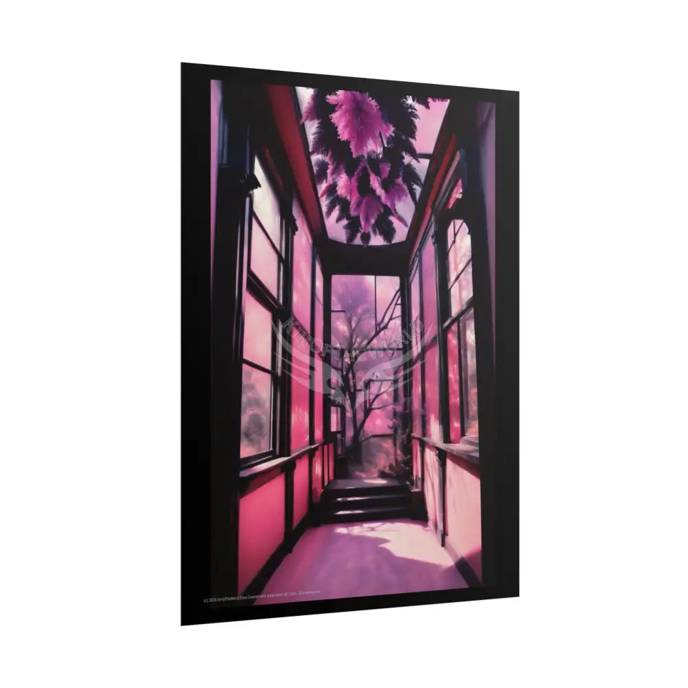 Pink Funky Cherry-Blossom Interior Portal Poster Poster