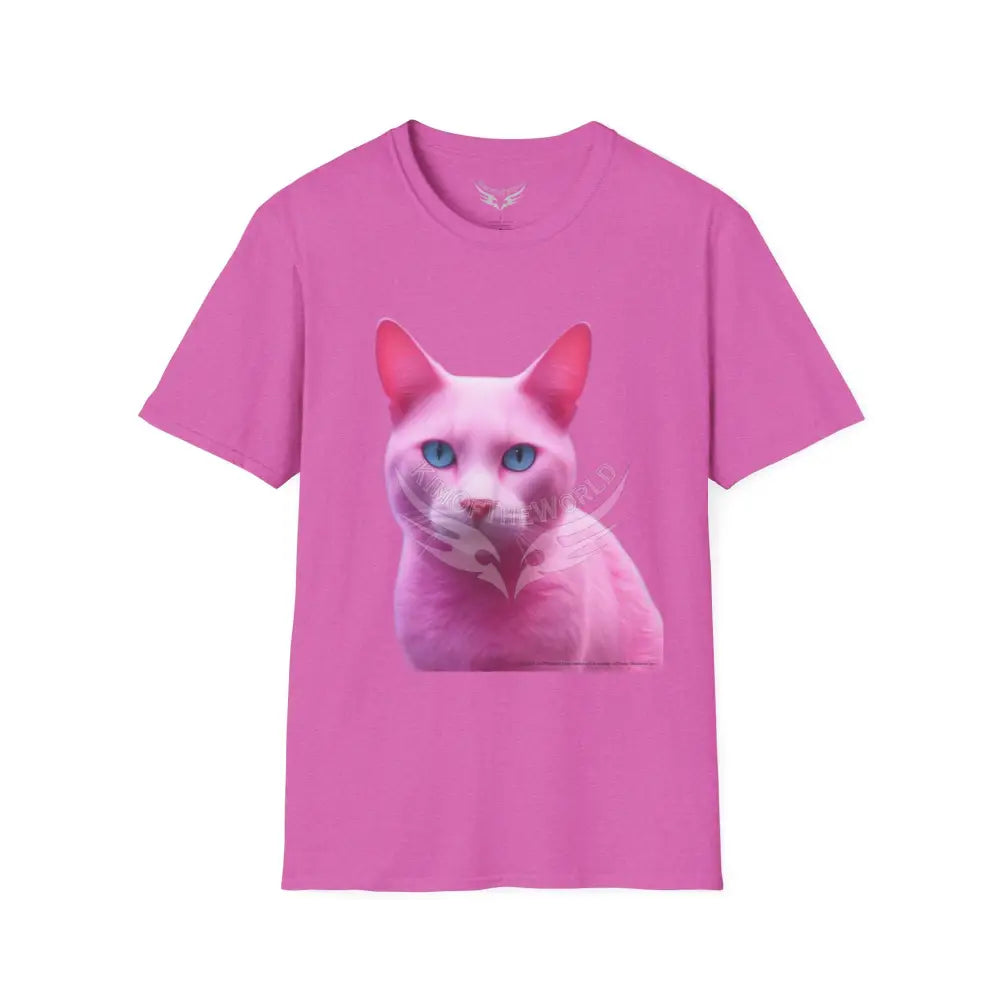 Pink Kitty Cat Parent Tee - Softstyle T-Shirt Heather Berry / S T-Shirt