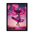 ’Pink Ladies’ Artistic Empowerment Magic Spiritual Levitating Queen Woman Small Girl - Women’s Movement Art Poster