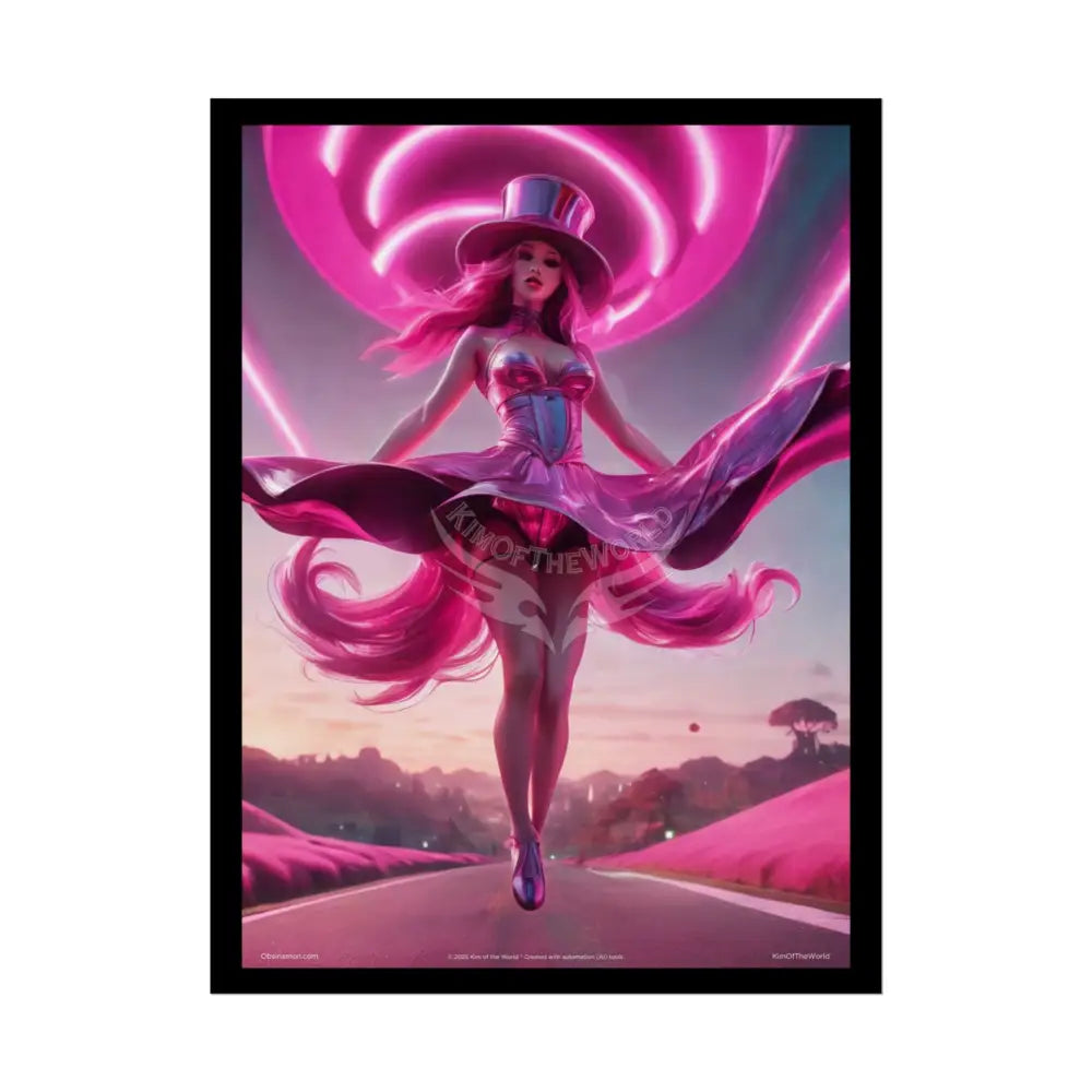 ’Pink Ladies’ Artistic Empowerment Magic Spiritual Levitating Queen Woman Small Vaporwave Girl - Women’s Movement Art