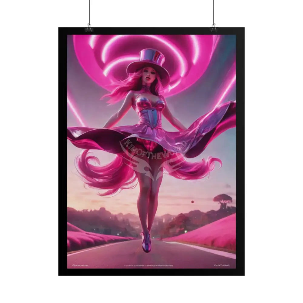 ’Pink Ladies’ Artistic Empowerment Magic Spiritual Levitating Queen Woman Small Vaporwave Girl - Women’s Movement Art