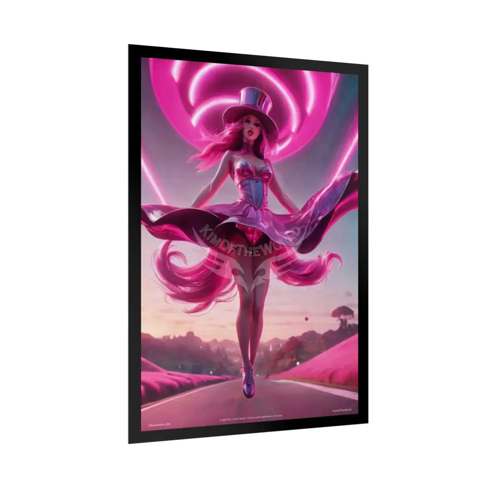 ’Pink Ladies’ Artistic Empowerment Magic Spiritual Levitating Queen Woman Small Vaporwave Girl - Women’s Movement Art