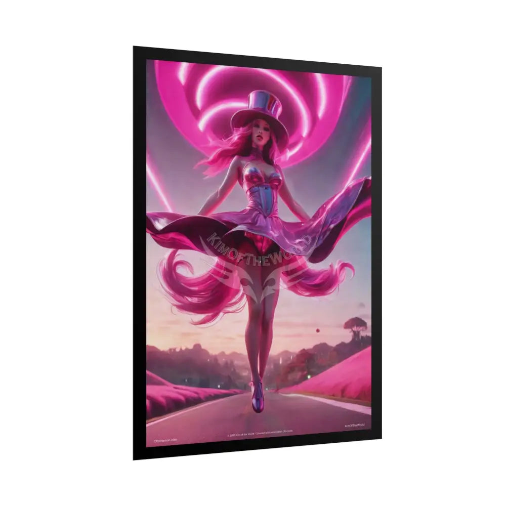 ’Pink Ladies’ Artistic Empowerment Magic Spiritual Levitating Queen Woman Small Vaporwave Girl - Women’s Movement Art