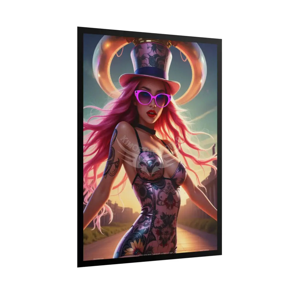 ’Pink Ladies’ Artistic Empowerment Magic Tattoo Woman Giantess Girl - Women’s Movement Art Poster Print Poster