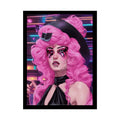 ’Pink Ladies’ Sexy Fashion Character Lady Cosplay Portrait — Playful Art Print Pushing Pink Hair Poster Set Pieces 18″