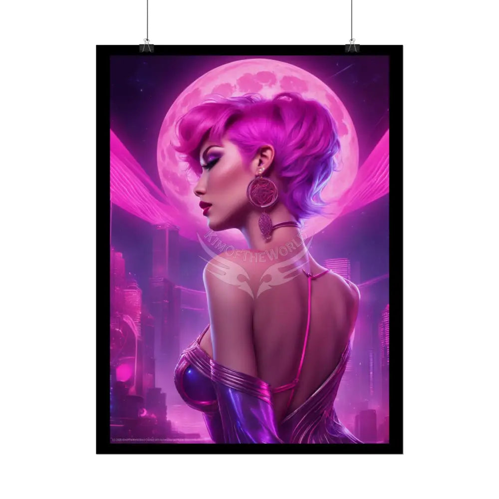 ’Pink Lady’ Empowered Women Art Prints (Bold Female Characters in Feminine Energy) — Rolled Poster Set Poster