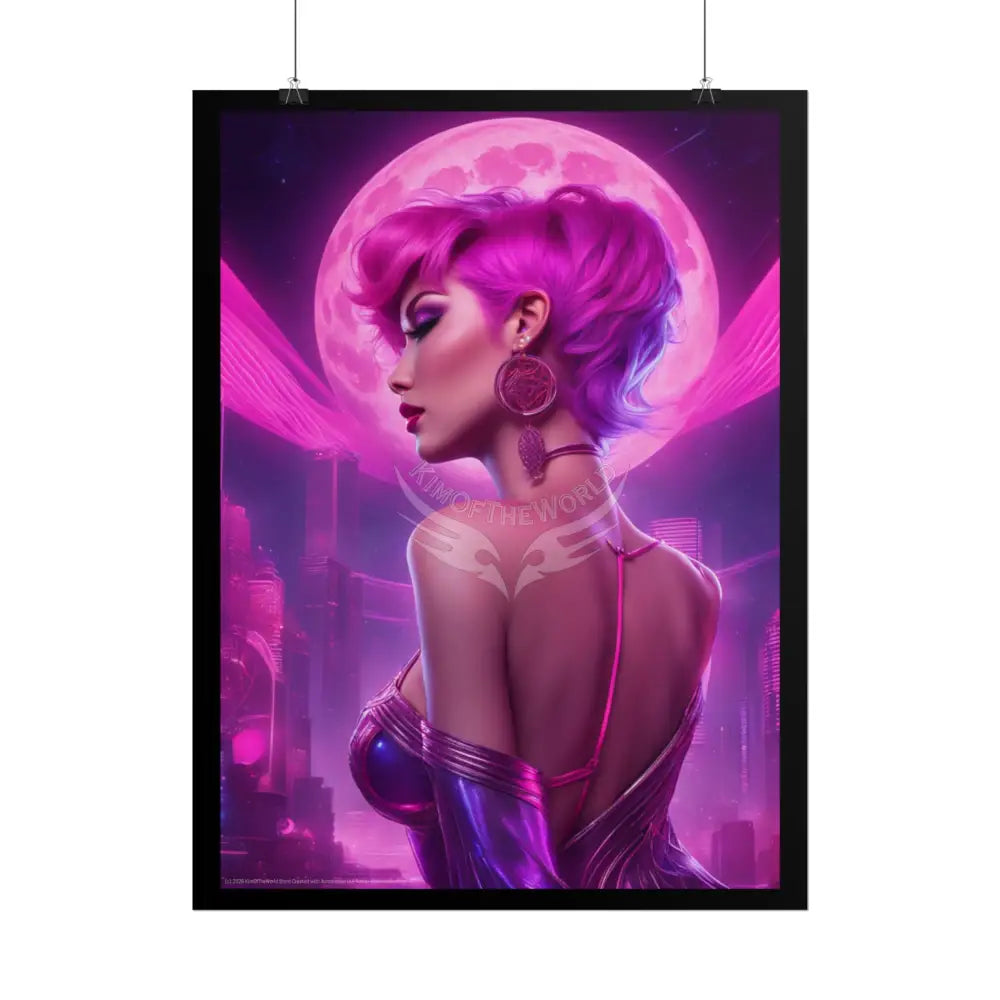 ’Pink Lady’ Empowered Women Art Prints (Bold Female Characters in Feminine Energy) — Rolled Poster Set Poster