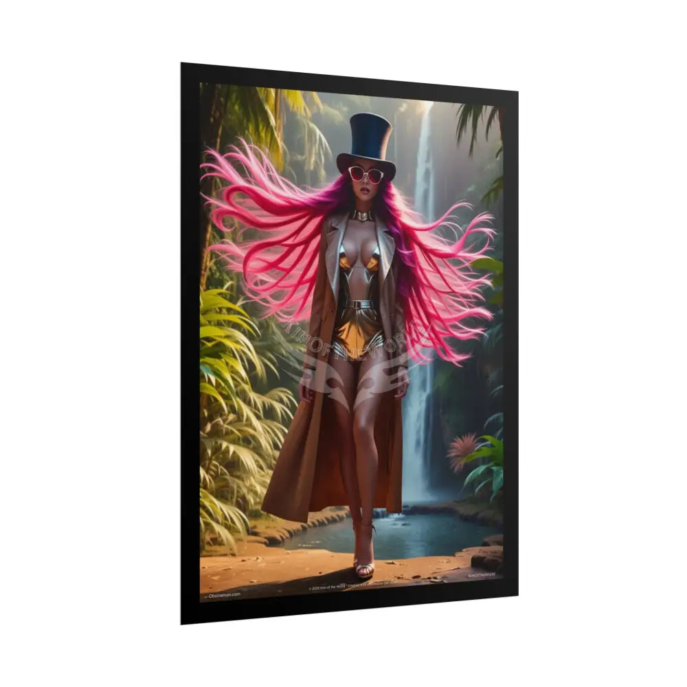 ’Pink Lady’ Empowered Women Art Prints (Bold Female Characters) — Rolled Poster Set Poster