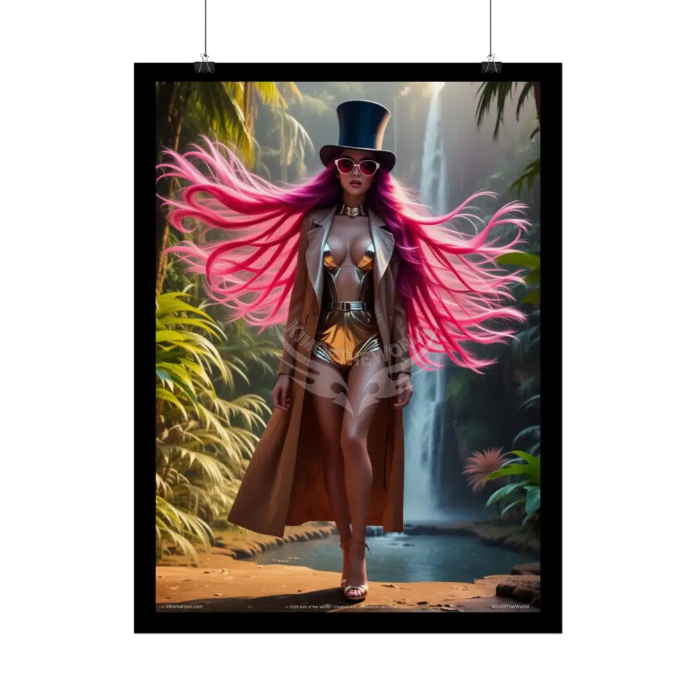 ’Pink Lady’ Empowered Women Art Prints (Bold Female Characters) — Rolled Poster Set Poster