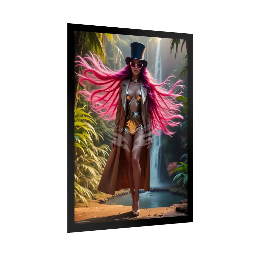 ’Pink Lady’ Empowered Women Art Prints (Bold Female Characters) — Rolled Poster Set Poster