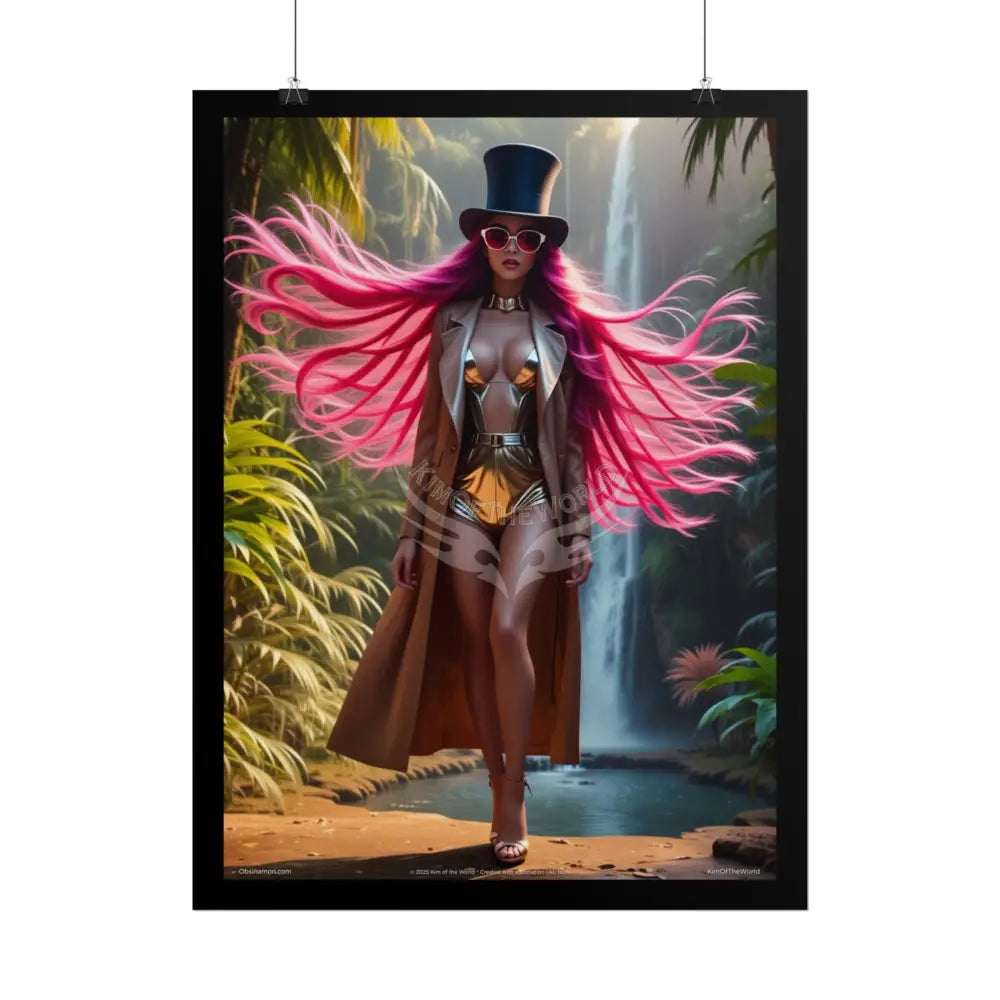 ’Pink Lady’ Empowered Women Art Prints (Bold Female Characters) — Rolled Poster Set Poster
