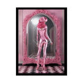 ’Pink Lady’ Empowered Women Mirror Art Prints (Bold Female Characters) Smoking Fetish — Rolled Poster Set 18″ x 24″