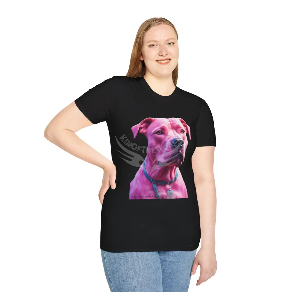 Pink Pit Bull Parent Tee - Softstyle T-Shirt T-Shirt