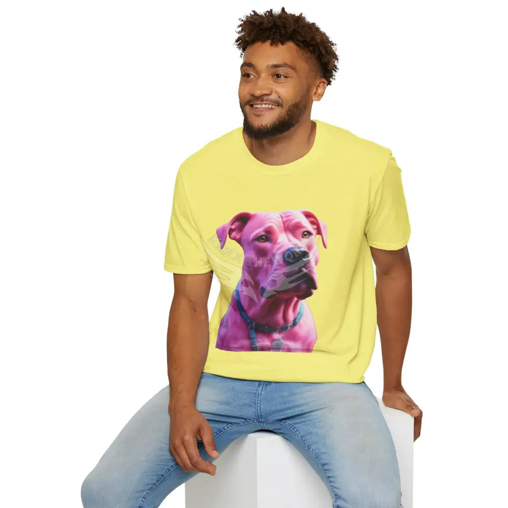 Pink Pit Bull Parent Tee - Softstyle T-Shirt T-Shirt