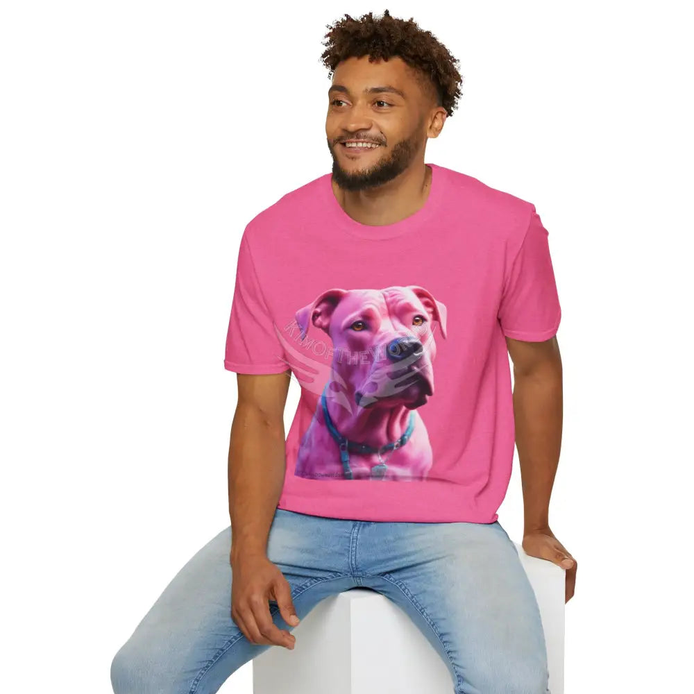 Pink Pit Bull Parent Tee - Softstyle T-Shirt T-Shirt