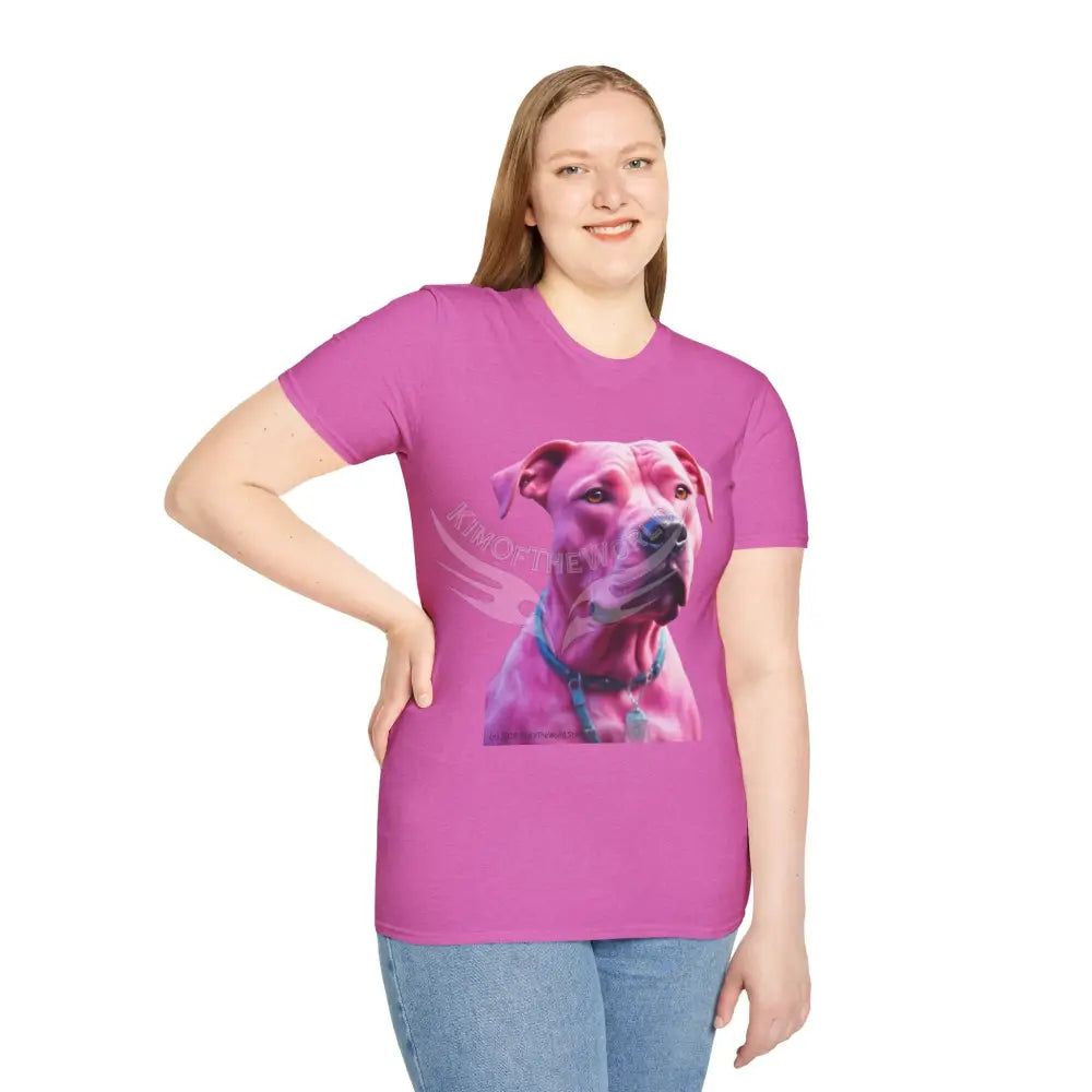 Pink Pit Bull Parent Tee - Softstyle T-Shirt T-Shirt