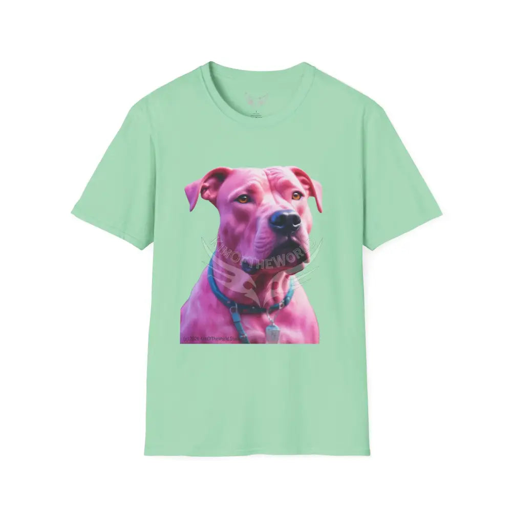 Pink Pit Bull Parent Tee - Softstyle T-Shirt T-Shirt