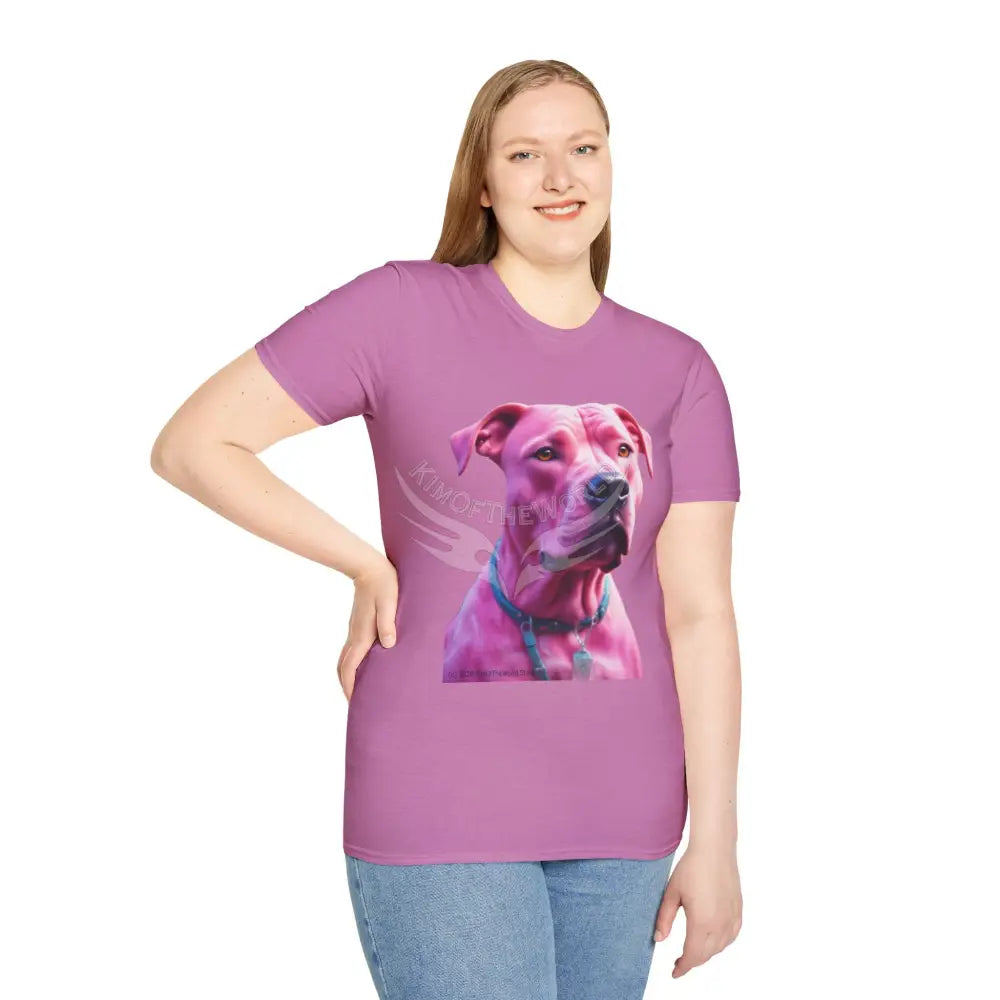 Pink Pit Bull Parent Tee - Softstyle T-Shirt T-Shirt