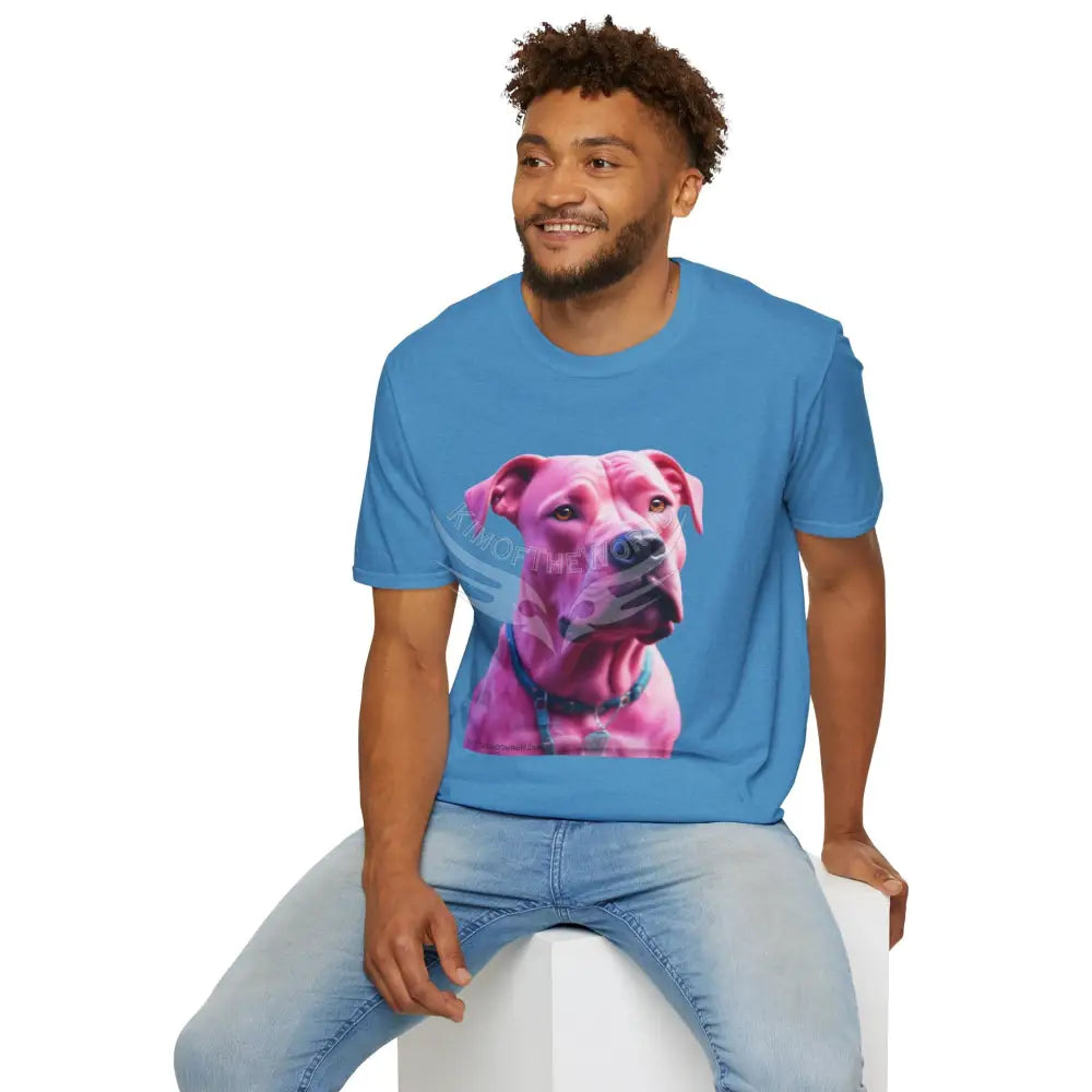Pink Pit Bull Parent Tee - Softstyle T-Shirt T-Shirt