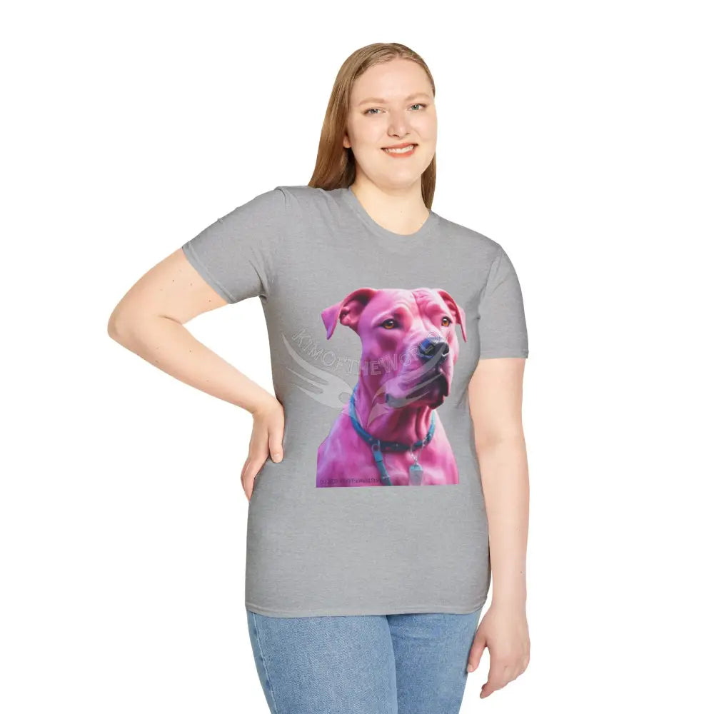 Pink Pit Bull Parent Tee - Softstyle T-Shirt T-Shirt