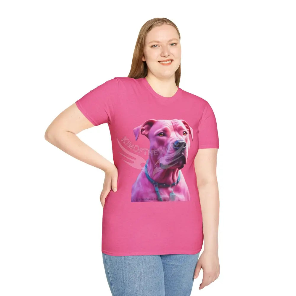 Pink Pit Bull Parent Tee - Softstyle T-Shirt T-Shirt