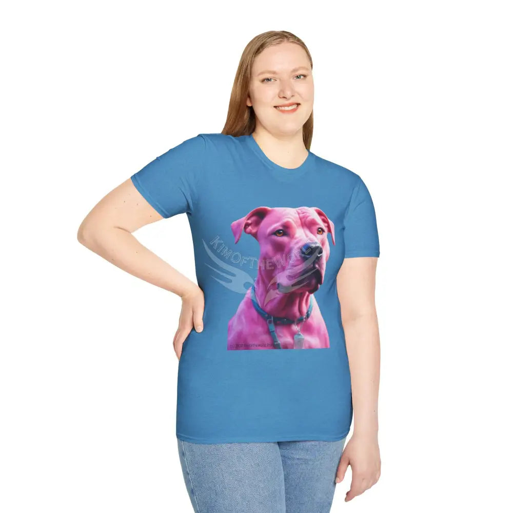 Pink Pit Bull Parent Tee - Softstyle T-Shirt T-Shirt