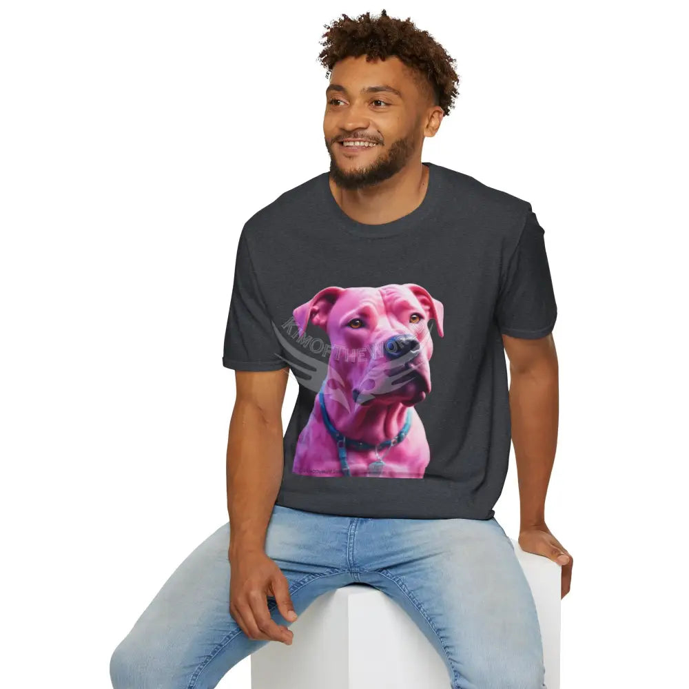 Pink Pit Bull Parent Tee - Softstyle T-Shirt T-Shirt
