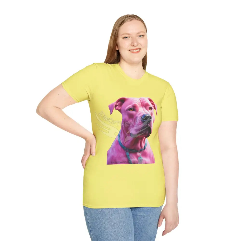 Pink Pit Bull Parent Tee - Softstyle T-Shirt T-Shirt