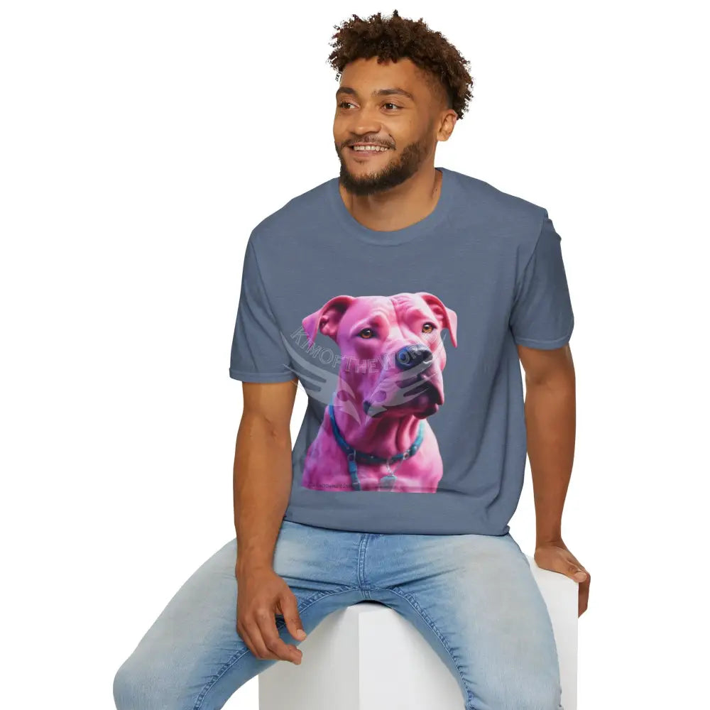 Pink Pit Bull Parent Tee - Softstyle T-Shirt T-Shirt