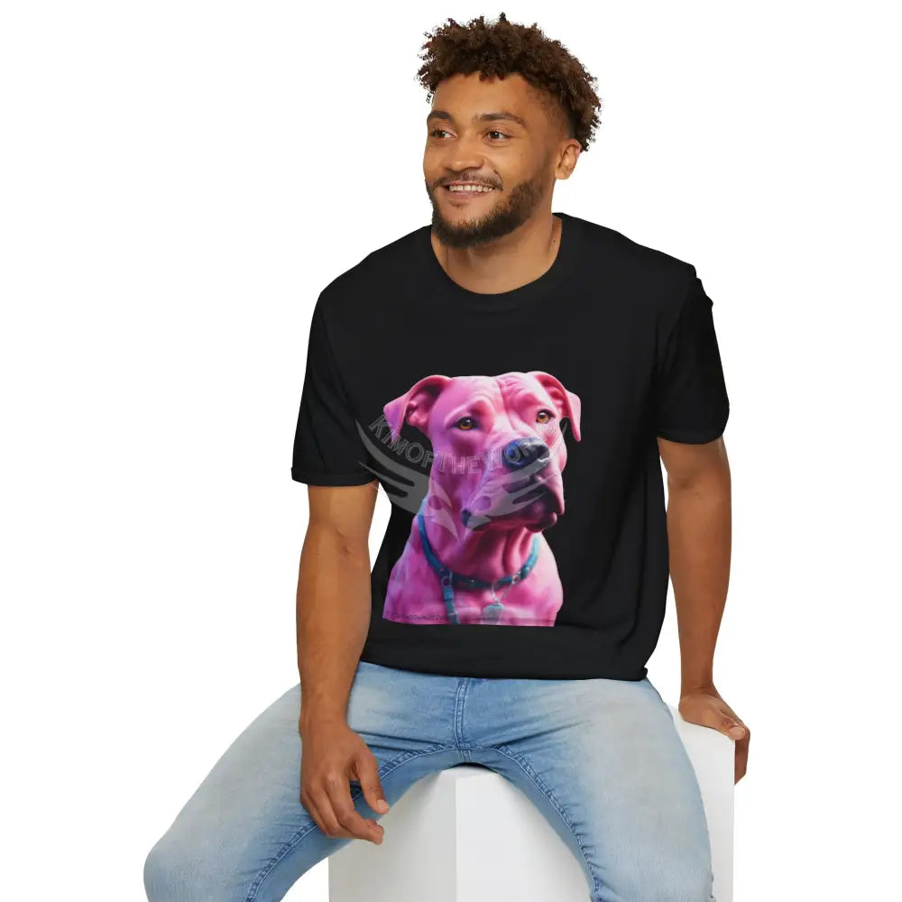 Pink Pit Bull Parent Tee - Softstyle T-Shirt T-Shirt