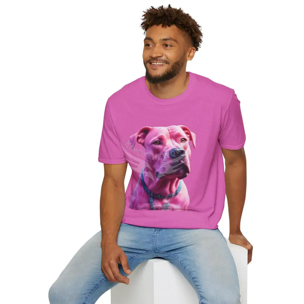 Pink Pit Bull Parent Tee - Softstyle T-Shirt T-Shirt